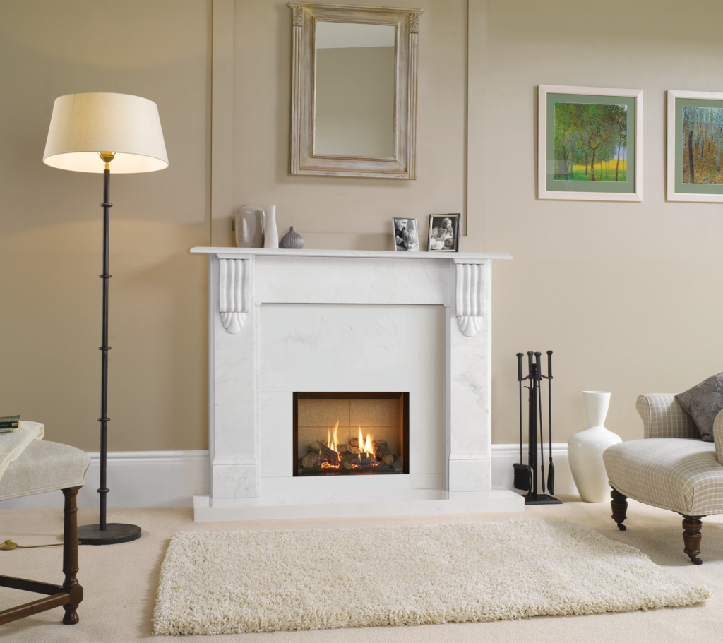 Antique White Marble with Gazco Riva2 500 Edge