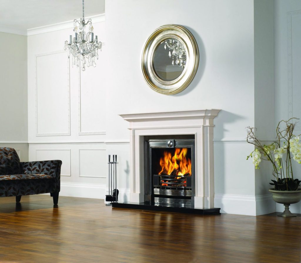 Limestone with Kensington Polished insert also from Stovax