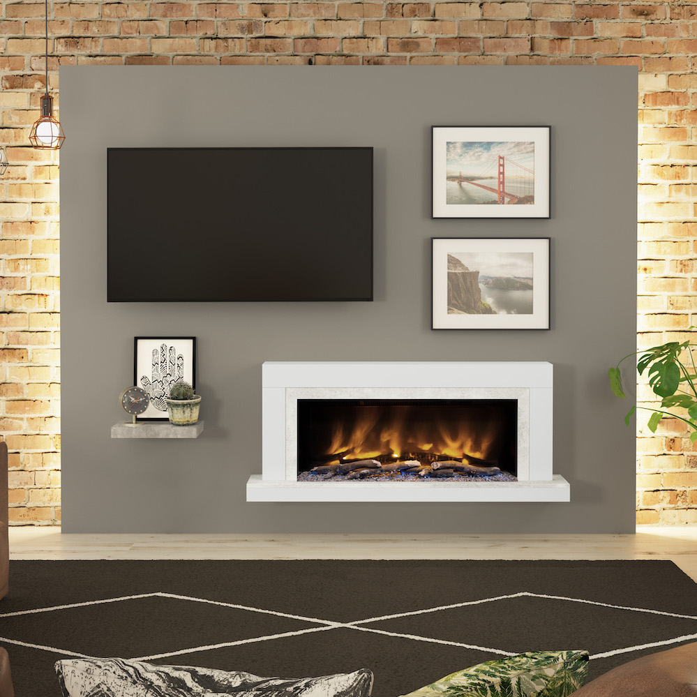 Ice White & Feather, Wall Mounted