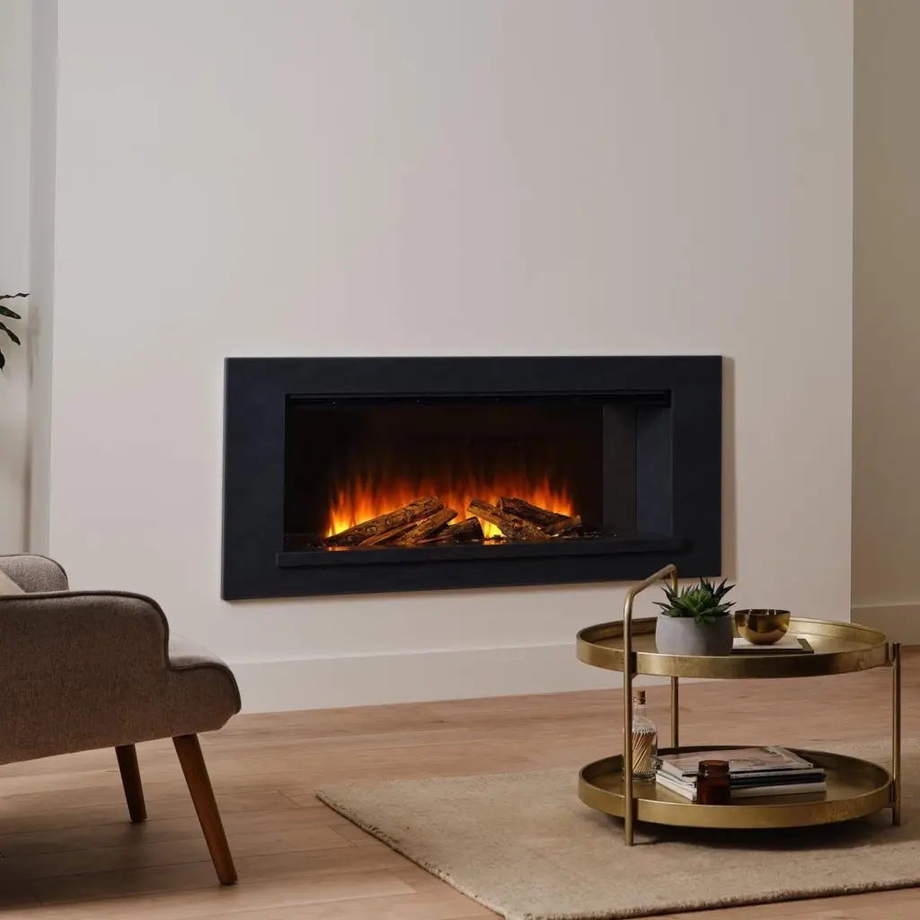 British Fires Holbury 1200 Electric Fire Suite Grey