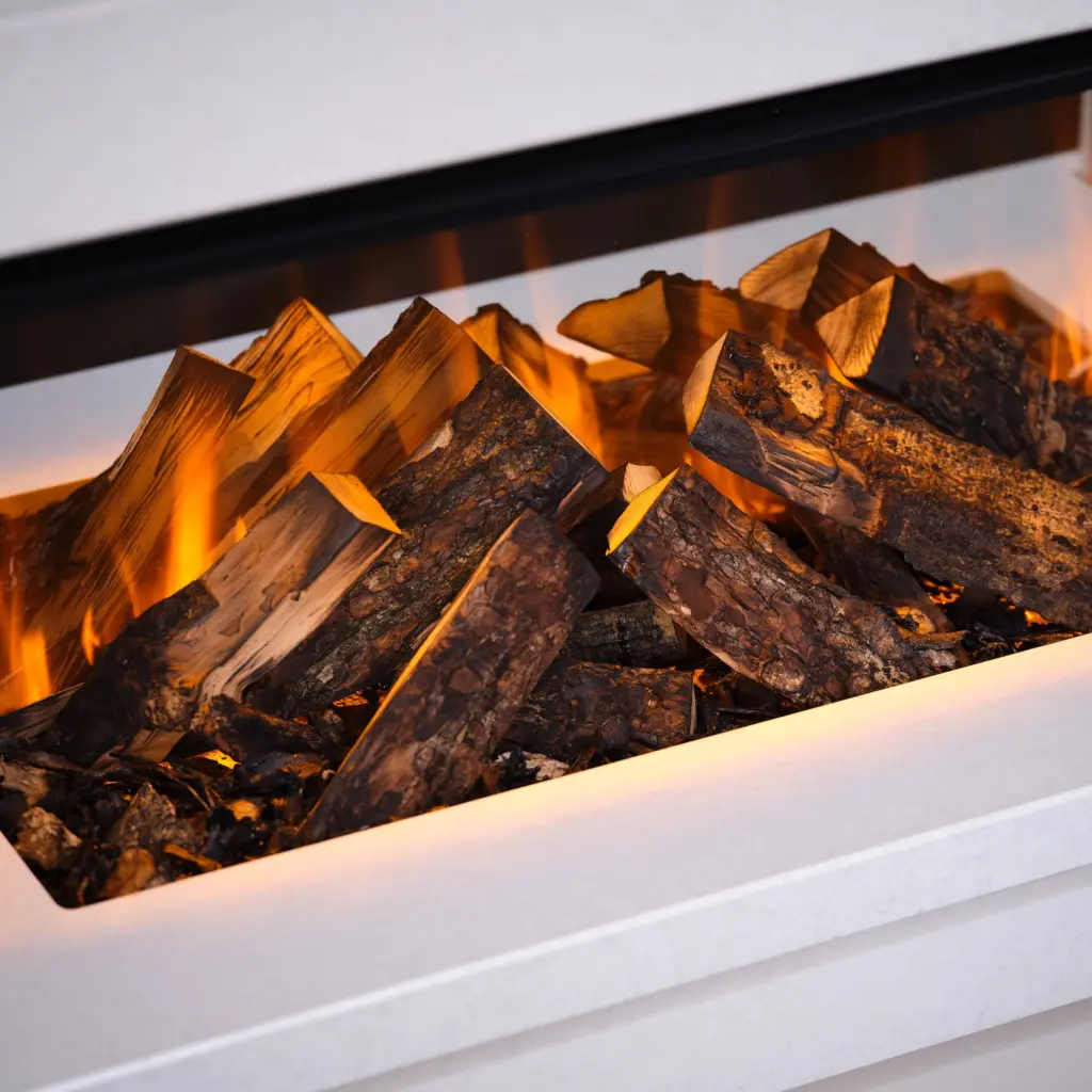 British Fires Holbury 870 Electric Fire Suite White