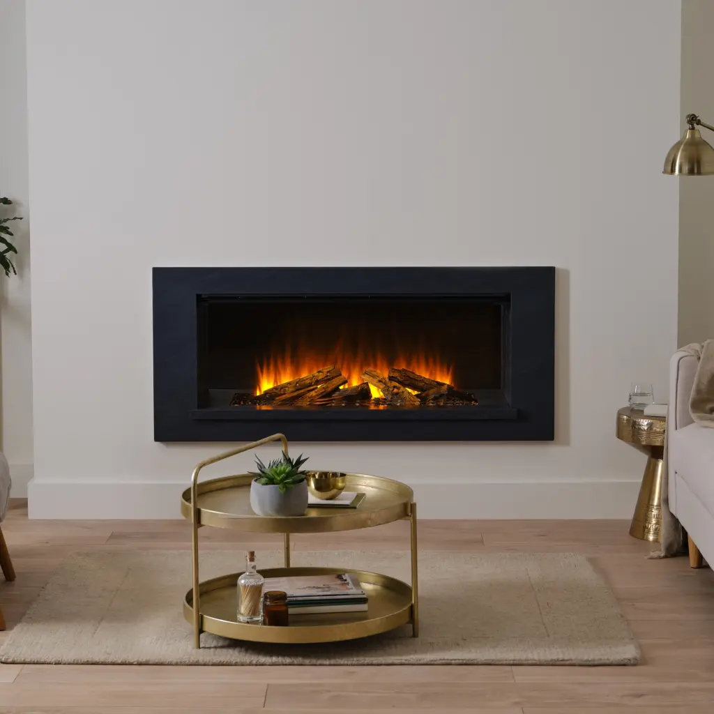 British Fires Holbury 1200 Electric Fire Suite Grey