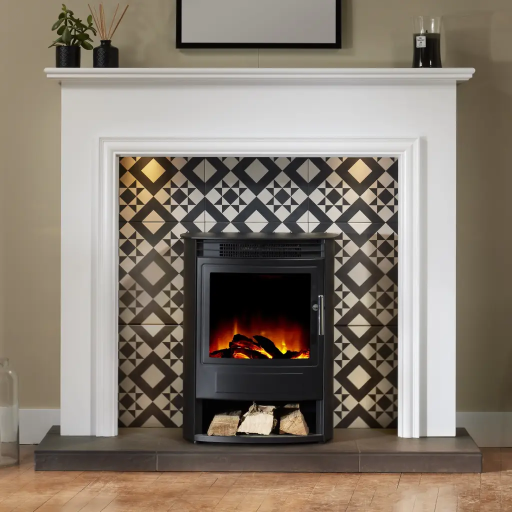 White & Patterned Tiles