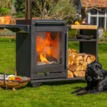 BBQube Outdoor Wood Burning Grill & Heater - Log Store