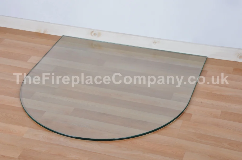 Semi-Circle 12mm Clear Glass Hearth