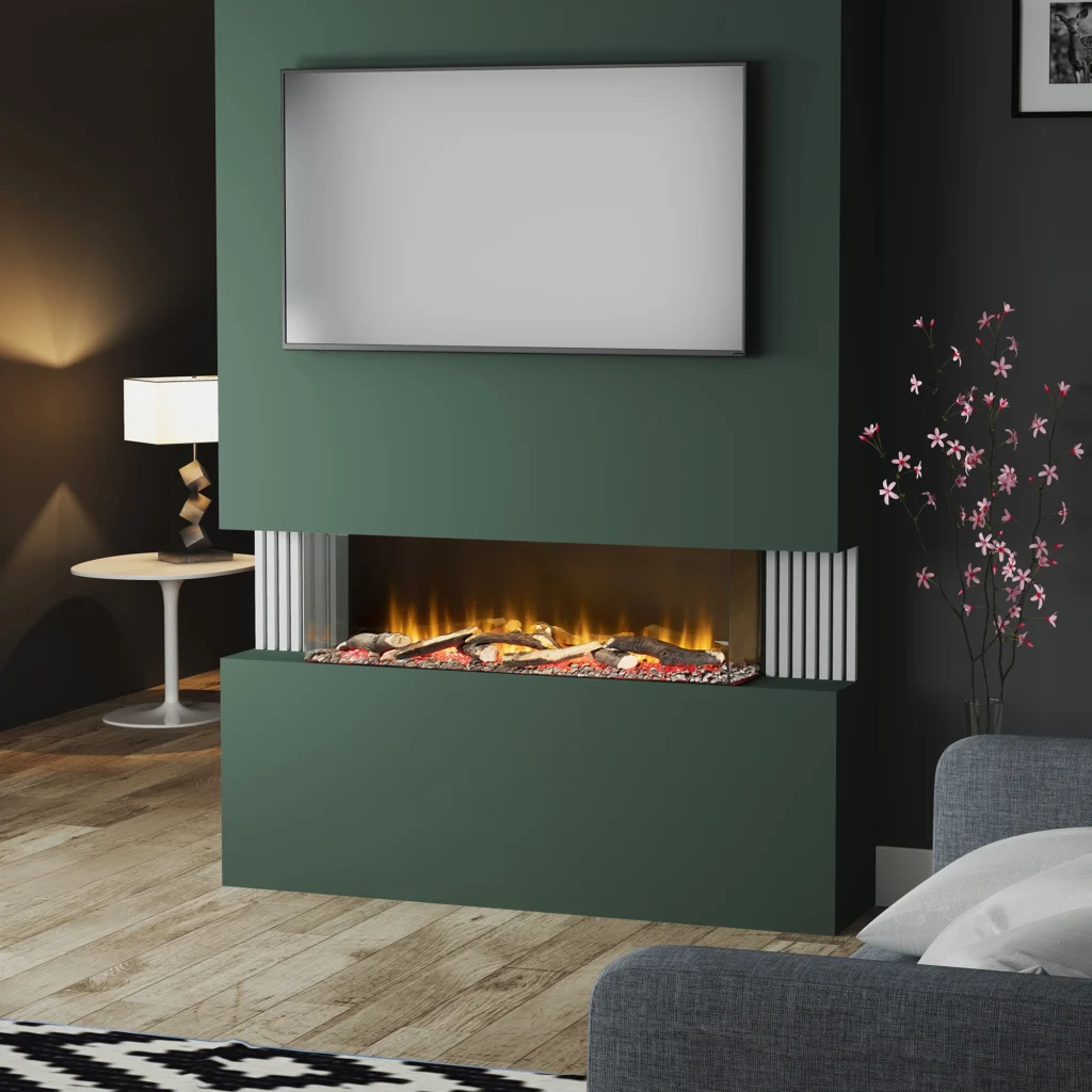 FLARE Invision 1000 1-2-3 Sided Electric Fire