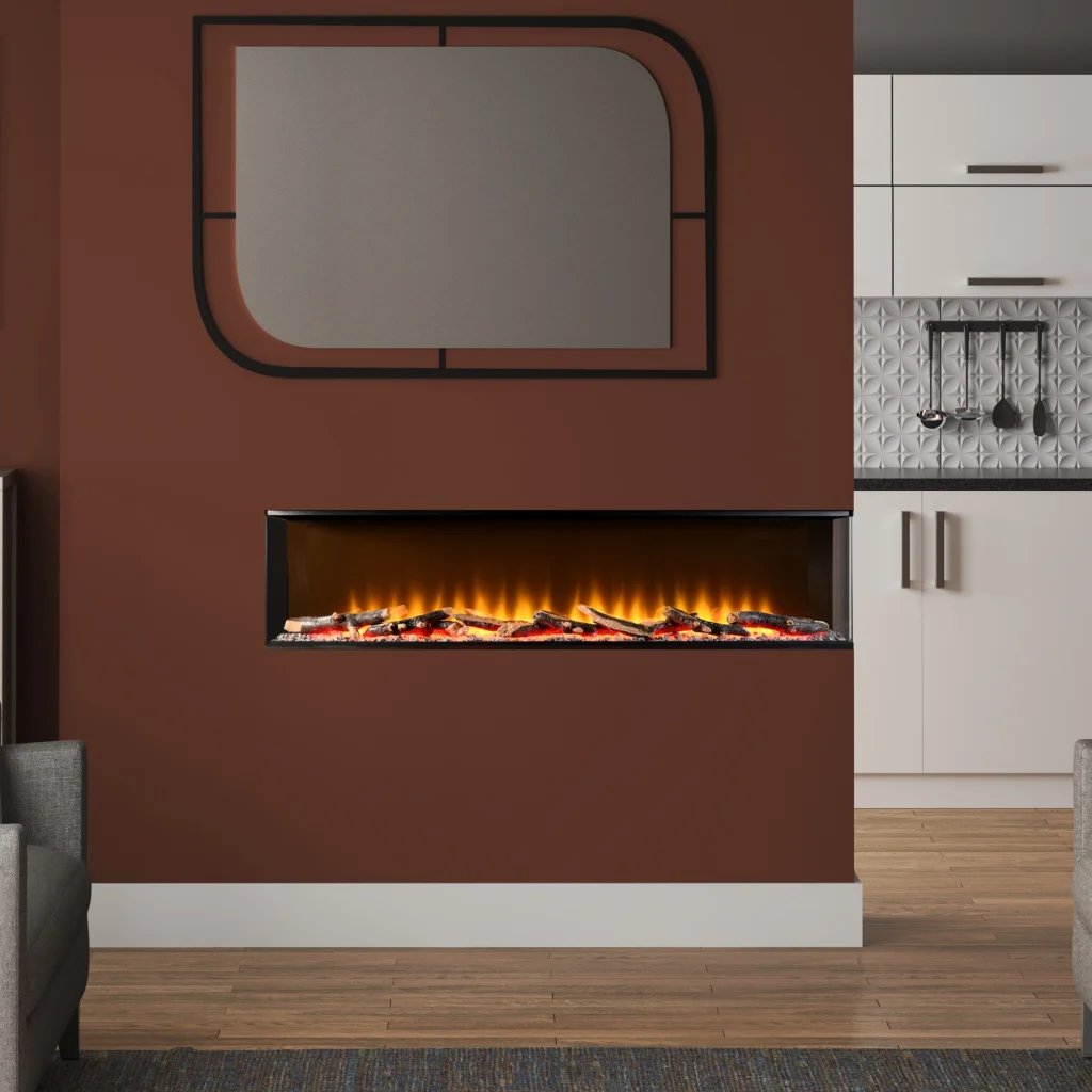 FLARE Invision 1250 1-2-3 Sided Electric Fire