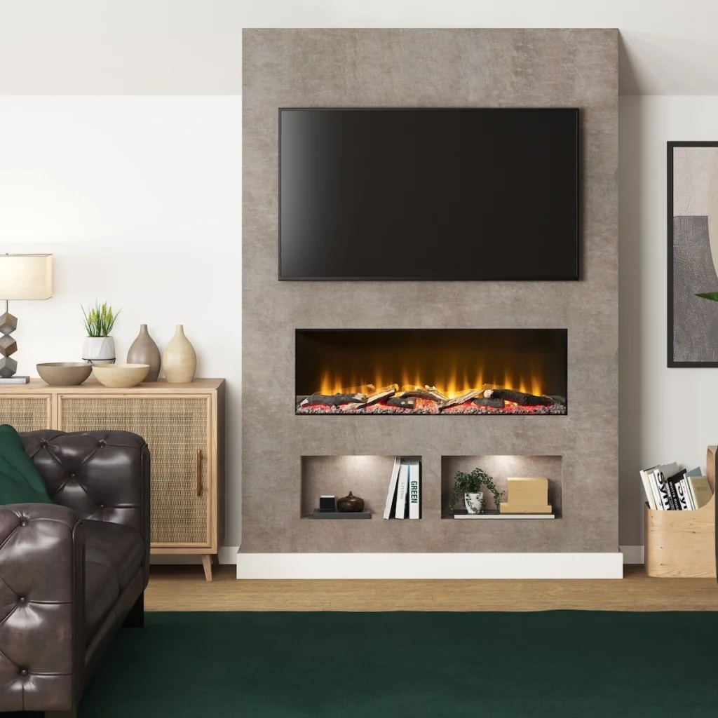 FLARE Invision 1000 1-2-3 Sided Electric Fire