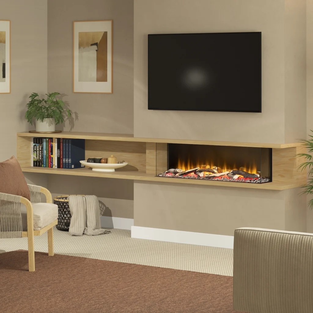 FLARE Invision 1000 1-2-3 Sided Electric Fire