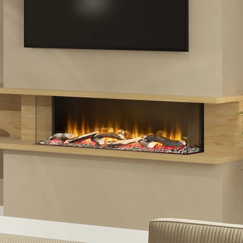 FLARE Invision 1000 1-2-3 Sided Electric Fire