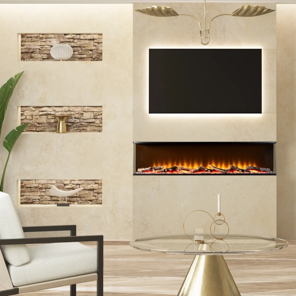 FLARE Invision 1250 1-2-3 Sided Electric Fire