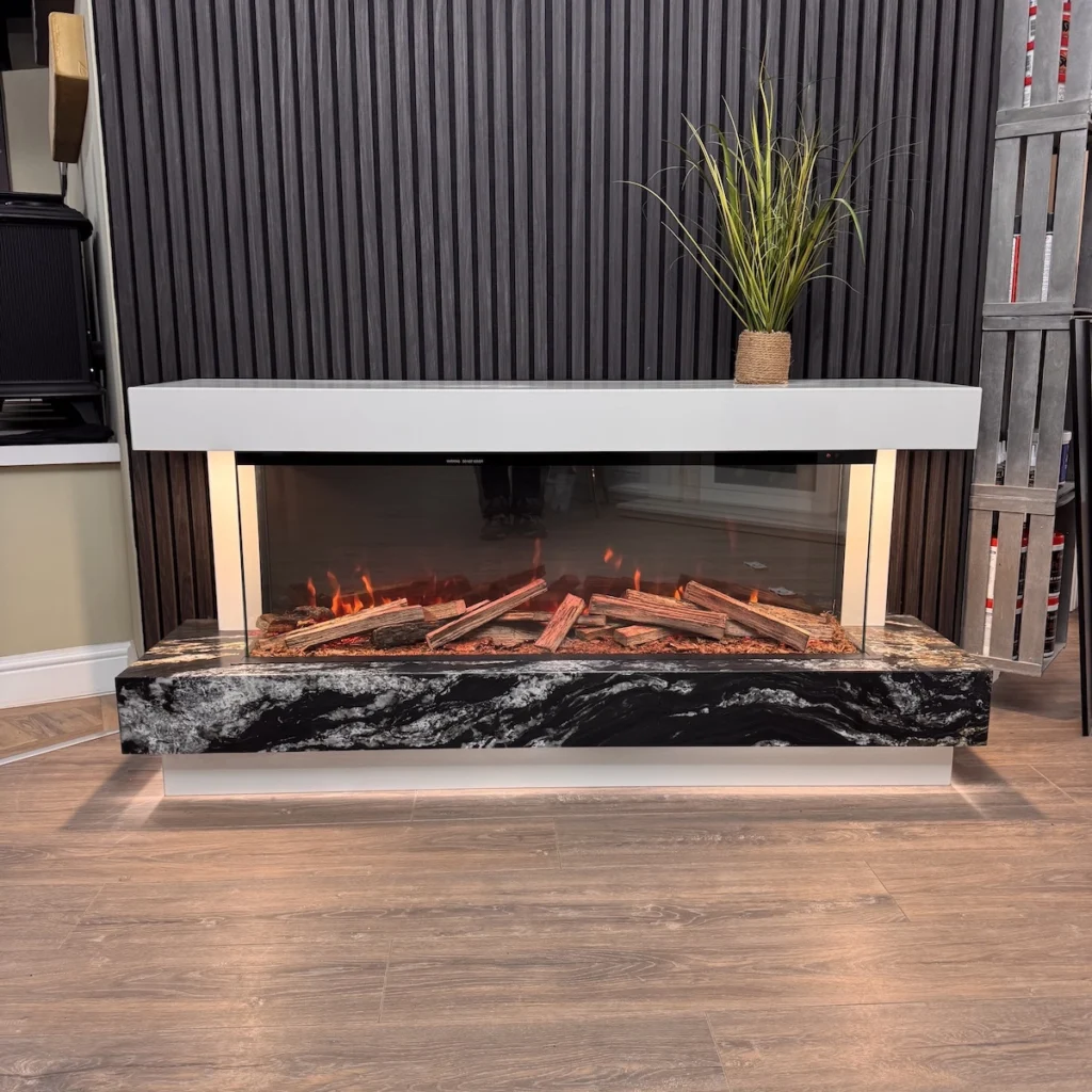 Ex Display Bespoke Fireplaces Lazio Suite & 1250 X Electric Fire