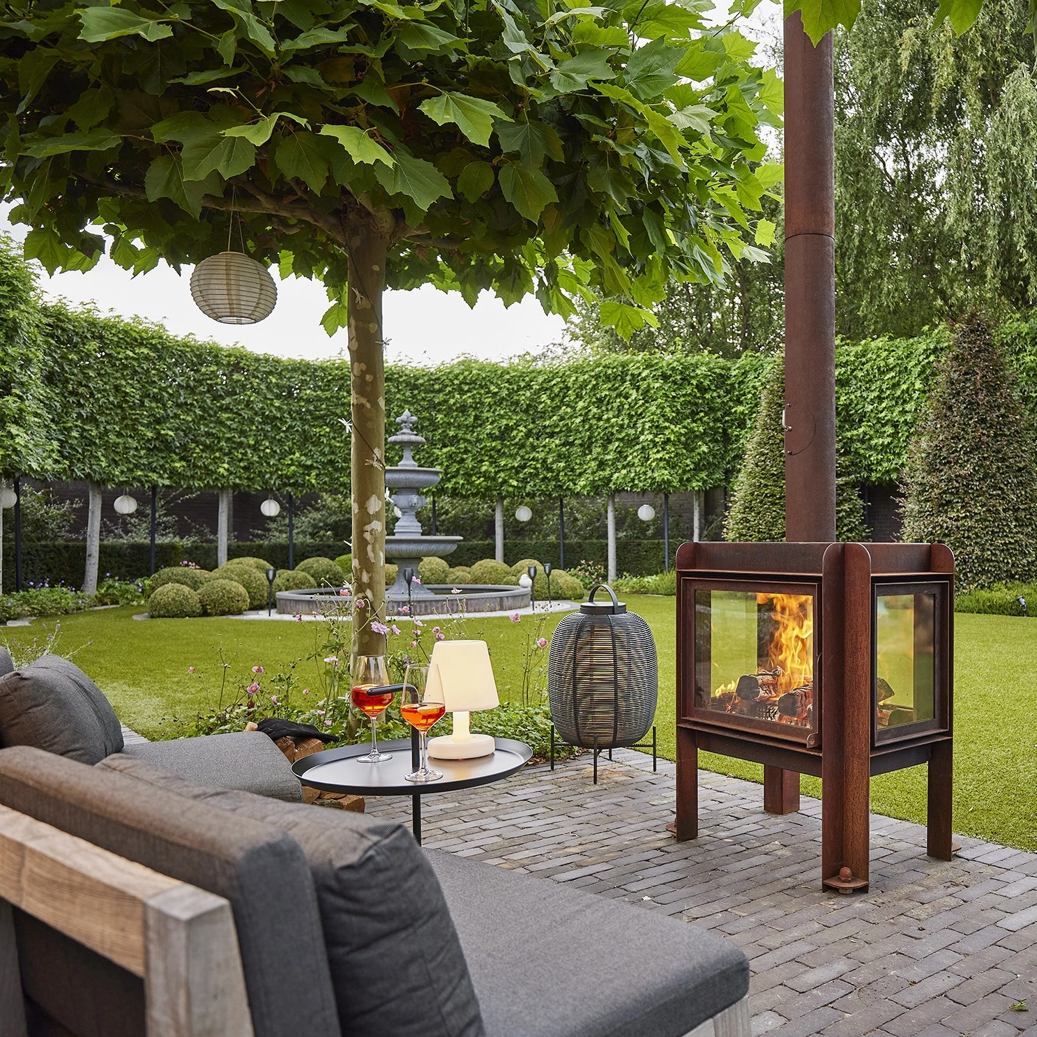 RB73 Fennek 80 Outdoor Wood Burning Stove - The Fireplace Company