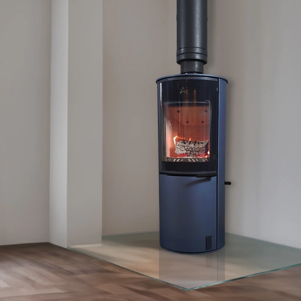Archer Vulcan L Wood Stove in Blue (2)_jpg
