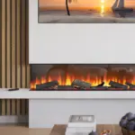 Eccentra Three-sided Media Wall Fire Eccentra Three-sided Media Wall Fire