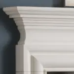 Penman Avellino Limestone Fireplace Surround Close Up Penman Avellino Limestone Fireplace Surround Close Up
