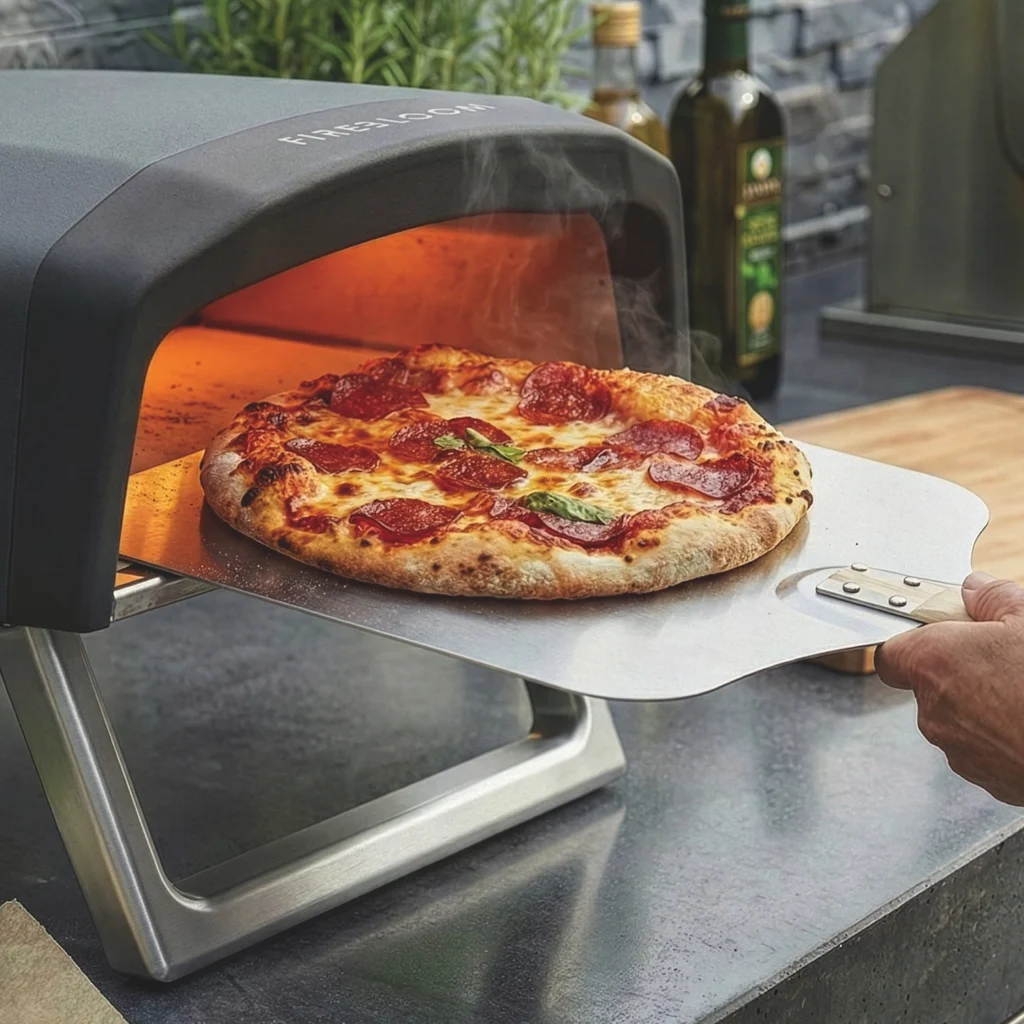 Firebloom EP01 Electric Pizza Oven Removing pizza