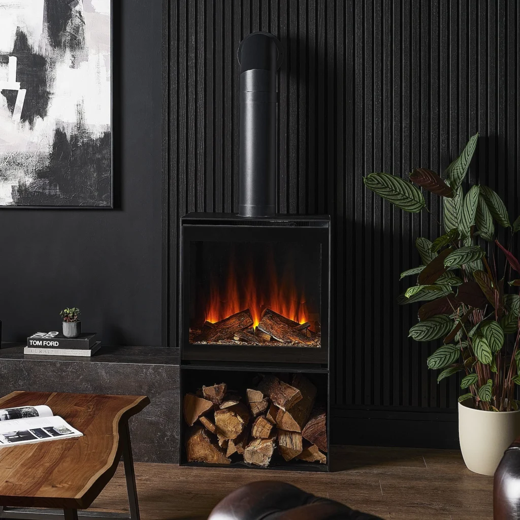 British Fires Cube glass door Dummy Flue pipe