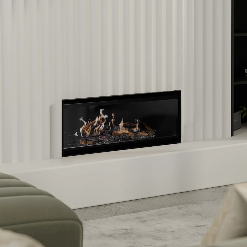 Escea LE1000 Holographic Electric Fire Hole in the wall