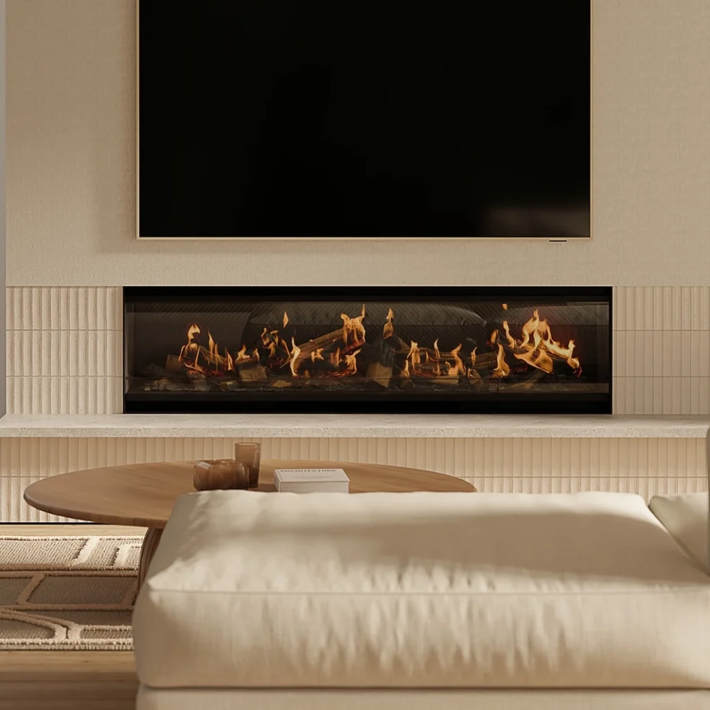 Escea LE1550 Holographic Electric Fire Media Wall