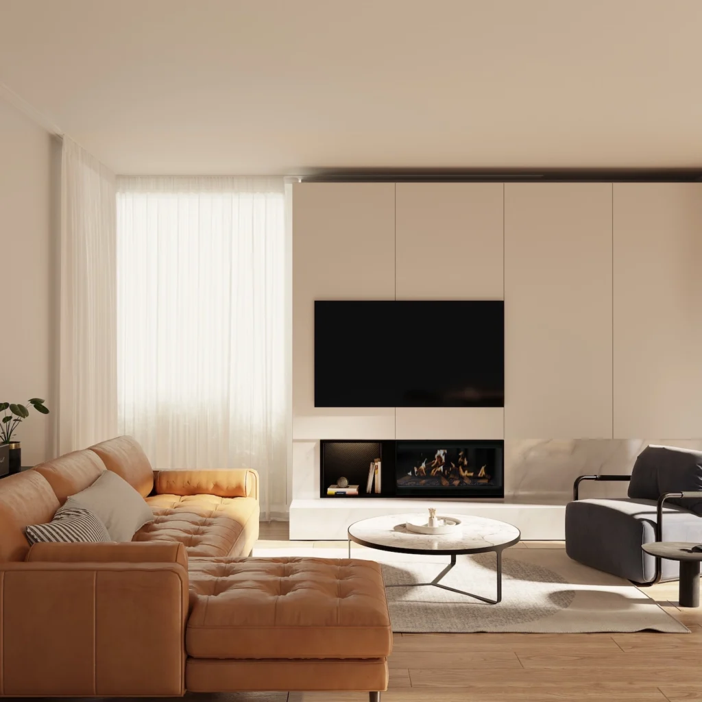Escea LE800 Holographic Electric Fire Roomset