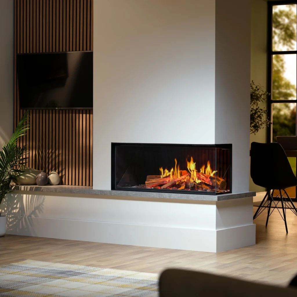 Vision E-Line Solus iX10 Electric Fire corner