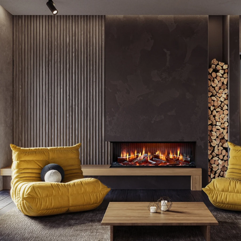 Vision E-Line Solus iX13 Electric Fire Corner