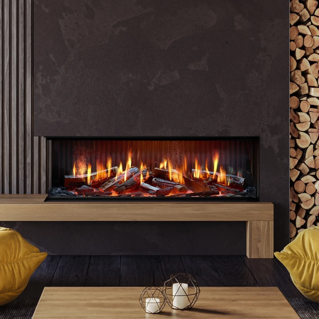 Vision E-Line Solus iX13 Electric Fire Corner Set up